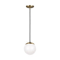 Load image into Gallery viewer, Leo Hanging 8" Globe Pendant - Satin Brass Finish
