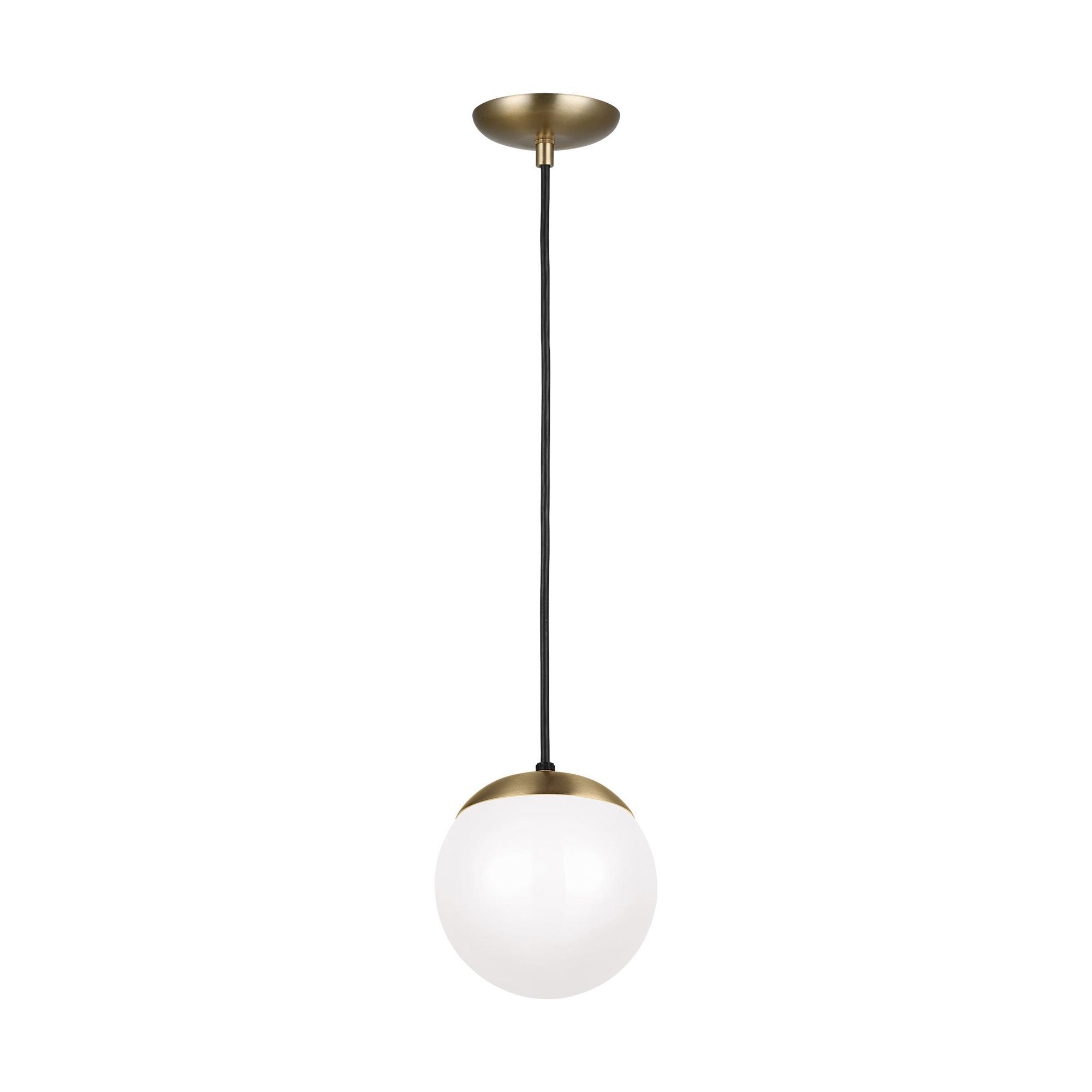 Leo Hanging 8" Globe Pendant - Satin Brass Finish