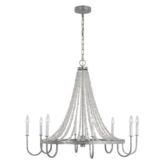 Leon Large Chandelier - Salt Mist Finish