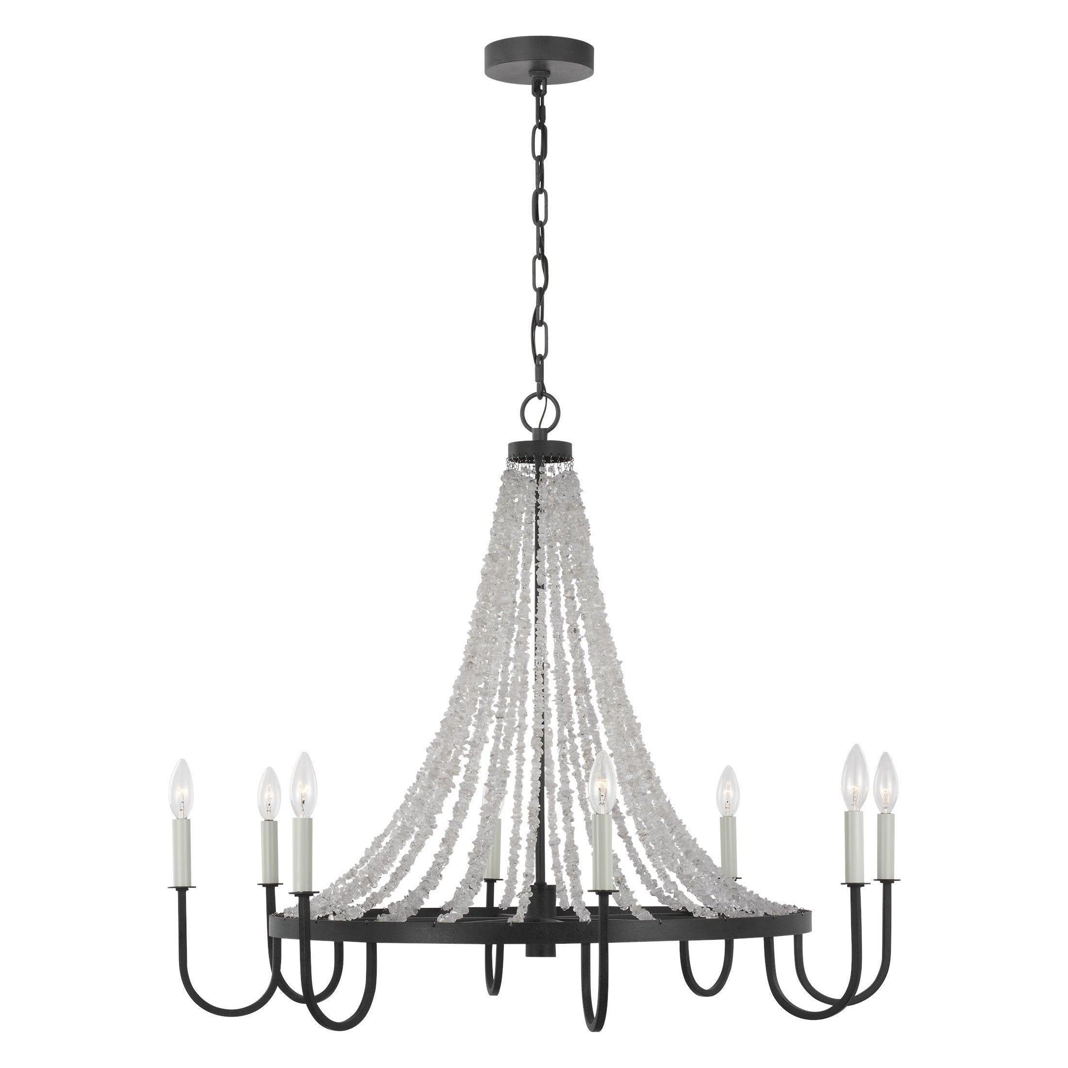 Leon Large Chandelier - Dark Weathered Zinc Finish