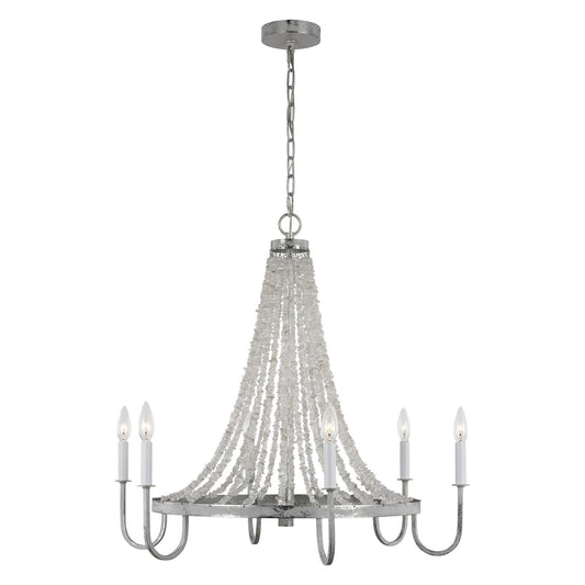 Leon Medium Chandelier - Salt Mist Finish