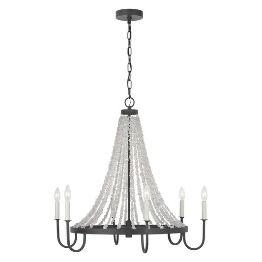 Leon Medium Chandelier - Dark Weathered Zinc Finish