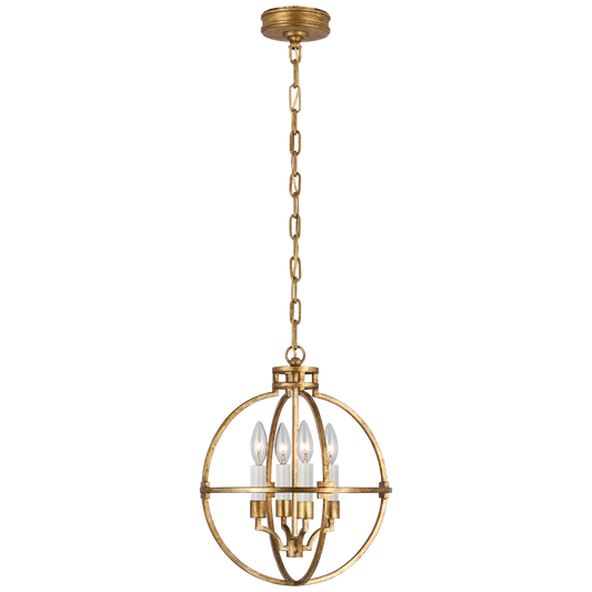 Lexie 14" Globe Lantern - Gilded Iron Finish