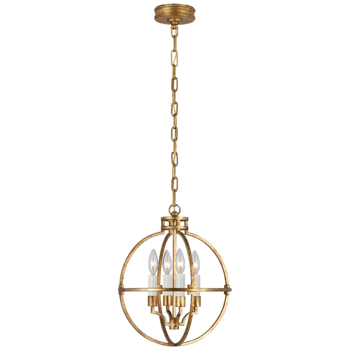 Lexie 14" Globe Lantern - Gilded Iron Finish