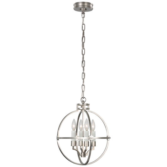 Lexie 14" Globe Lantern - Polished Nickel Finish