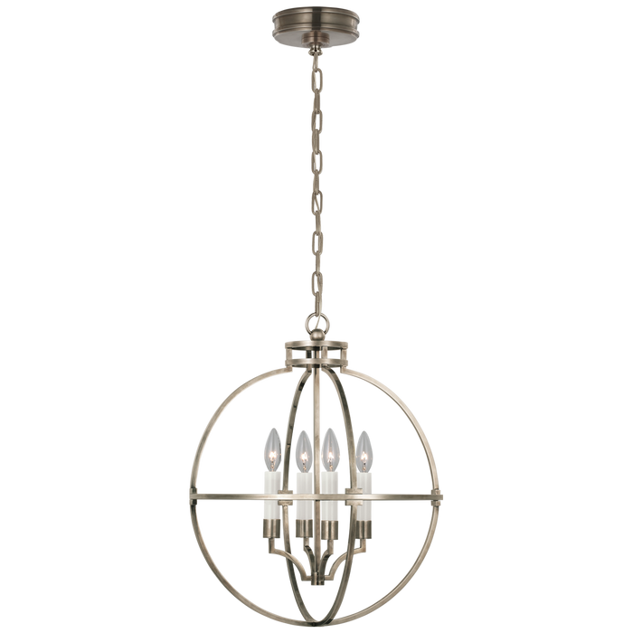 Lexie 18" Globe Lantern - Antique Nickel Finish