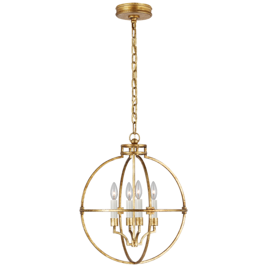 Lexie 18" Globe Lantern - Gilded Iron Finish