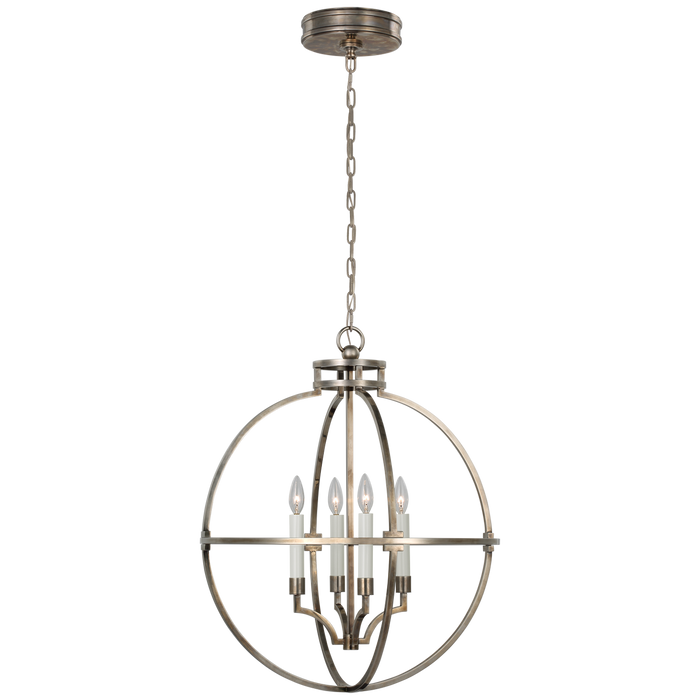 Lexie 24" Globe Lantern - Antique Nickel Finish