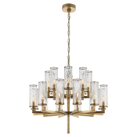 Liaison Double Tier Chandelier - Antique Burnished Brass