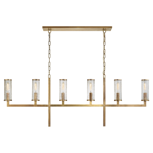 Liaison Large Linear Chandelier - Antique Burnished Brass
