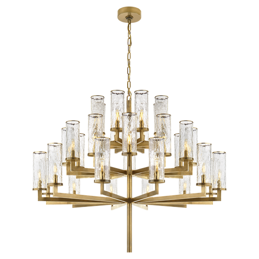 Liaison Triple Tier Chandelier - Antique Burnished Brass