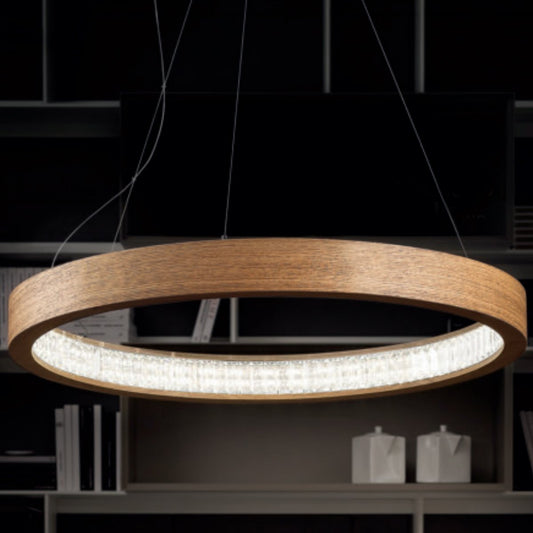 Libe Round Pendant - Rovere Finish