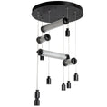 Load image into Gallery viewer, Libra Semi Flush Ceiling Light - Black Finish/Clear Glass
