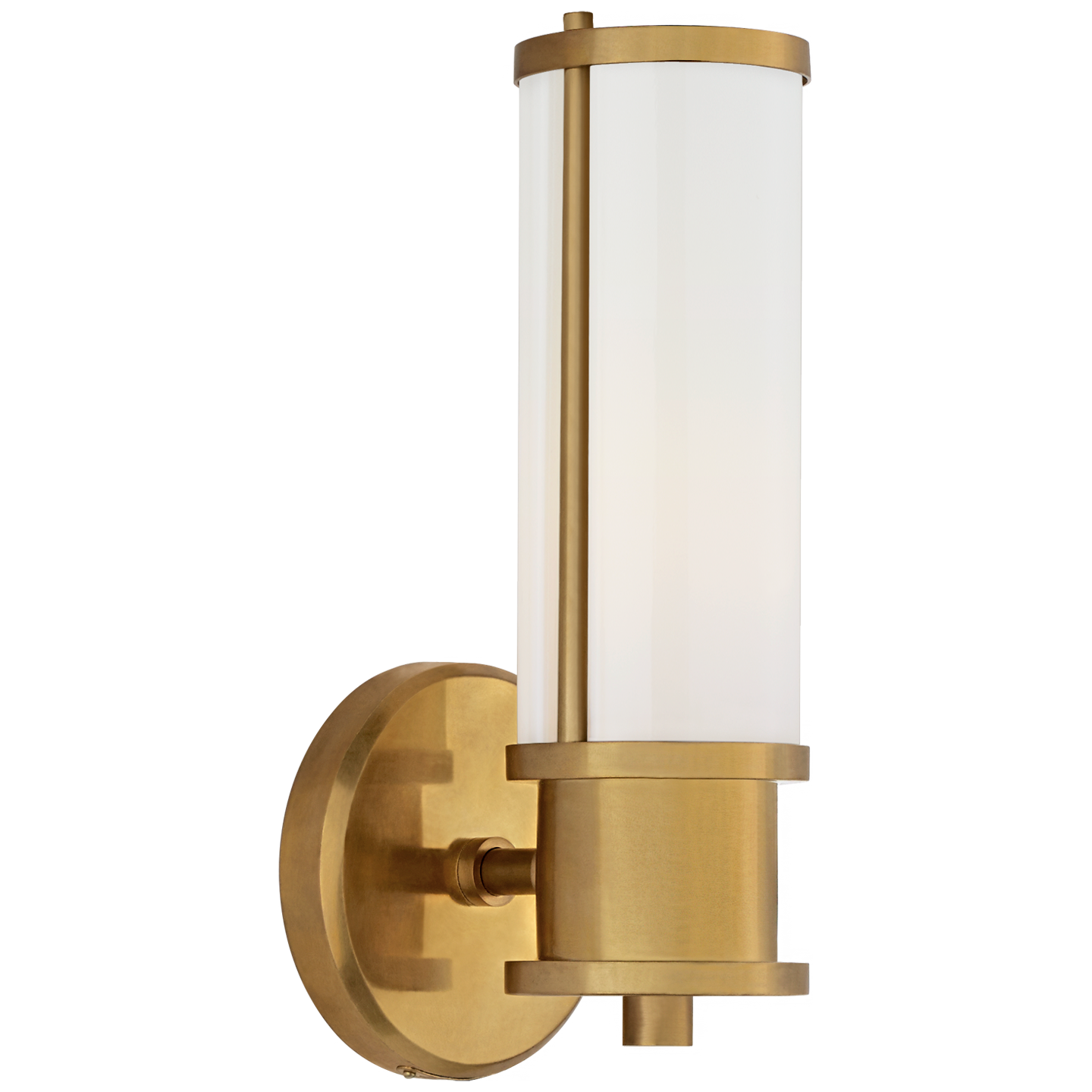 Lichfield Single Sconce - Natural Brass Finish