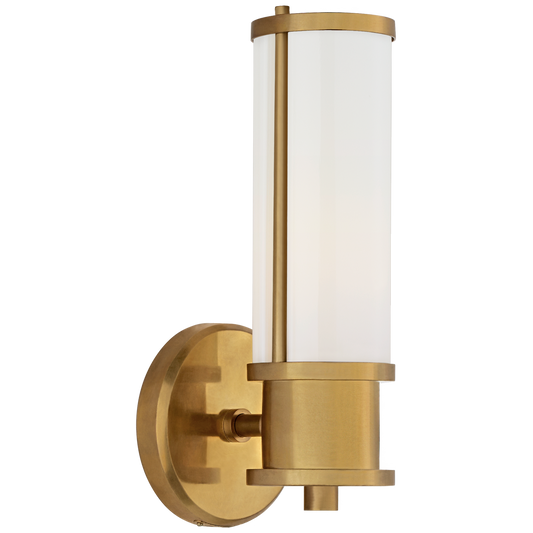 Lichfield Single Sconce - Natural Brass Finish