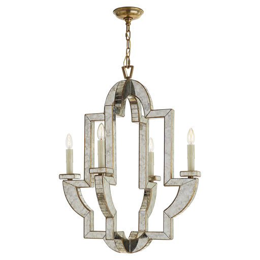 Lido Medium Chandelier - Antique Mirror and Hand-Rubbed Antique Brass