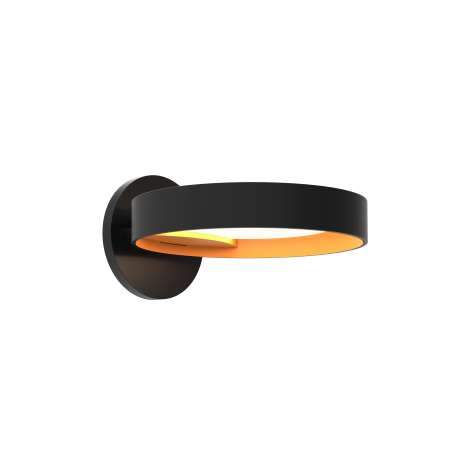 Light Guide Ring LED Wall Sconce - Black/Apricot