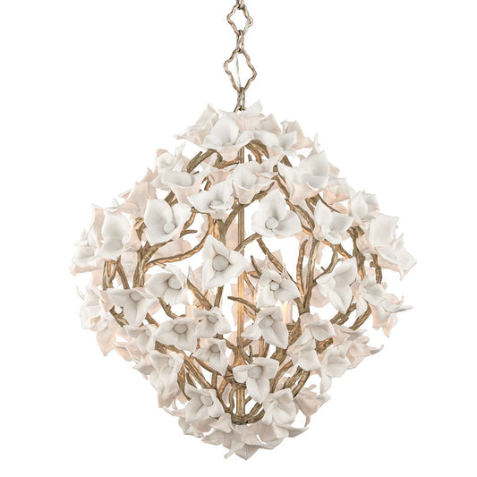 Lily Medium Pendant - Silver Leaf Finish