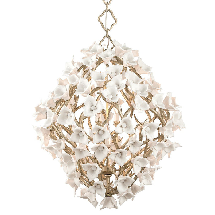 Lily Large Pendant - Silver Leaf Finish