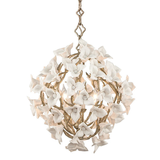 Lily Small Pendant - Silver Leaf Finish