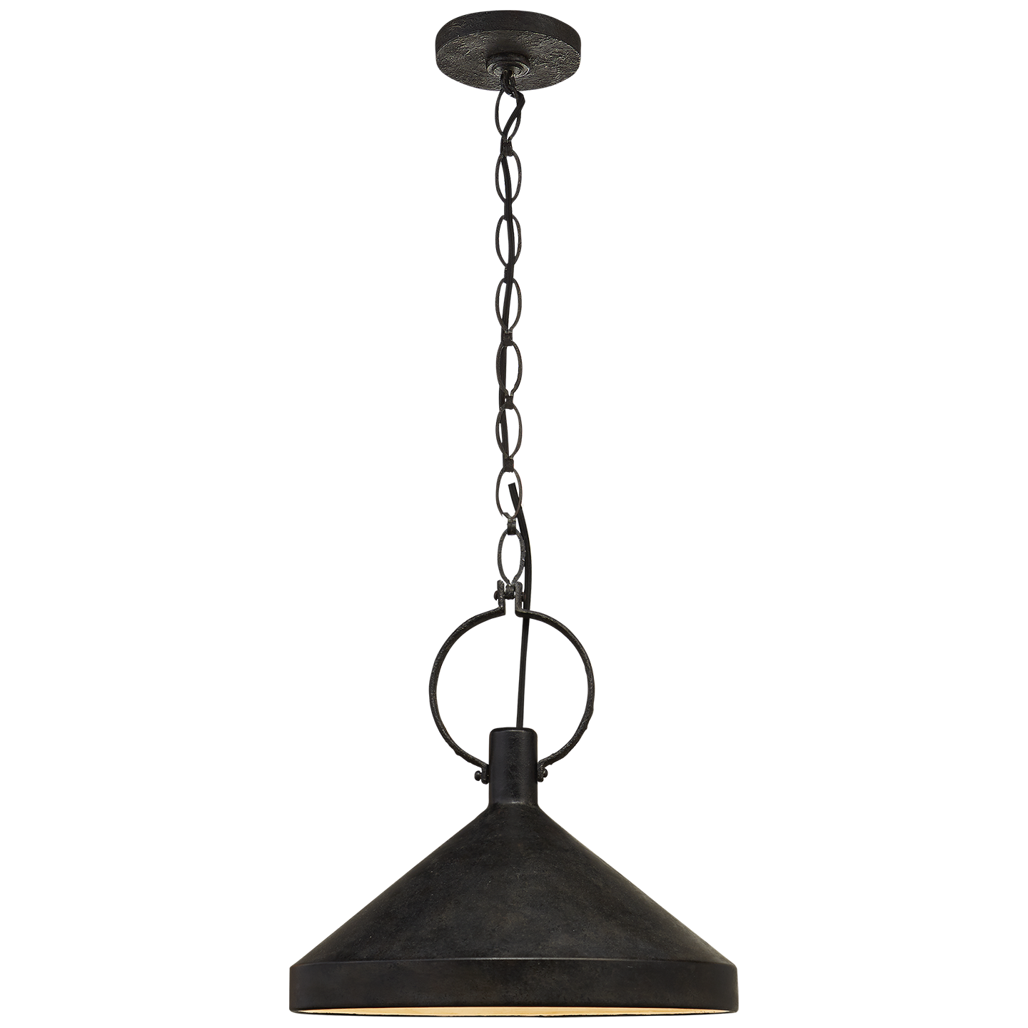 Limoges Large Pendant - Aged Iron
