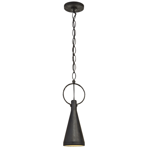 Limoges Small Pendant - Aged Iron