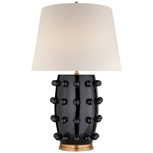 Linden Medium Lamp - Black Porcelain Finish