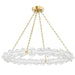 Lindley Small Chandelier - Aged Brass Finish