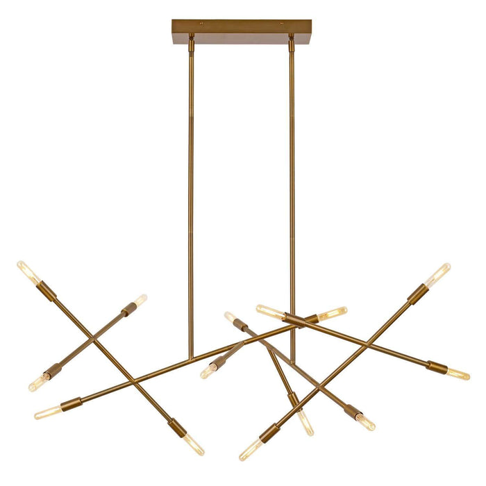 Line Wave 2 Linear Suspension - Aged Brass Finish