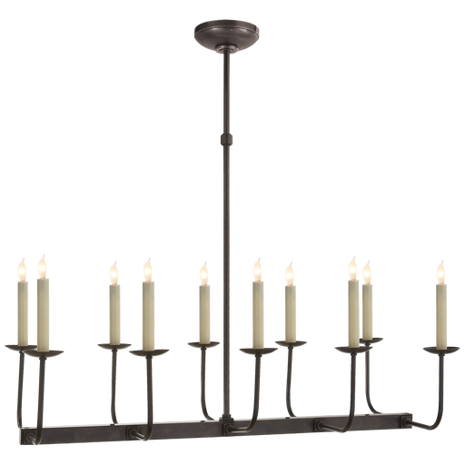 Linear Branched Chandelier - Bronze Finish