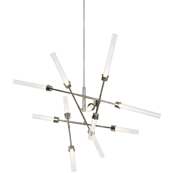 Linger Abstract Chandelier - Polished Nickel Finish