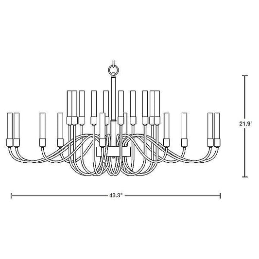 Lisse 20 Light Chandelier - Diagram