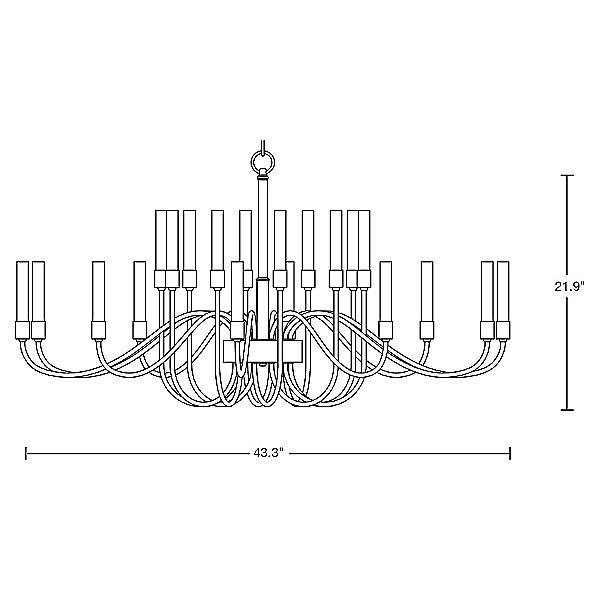 Lisse 20 Light Chandelier - Diagram