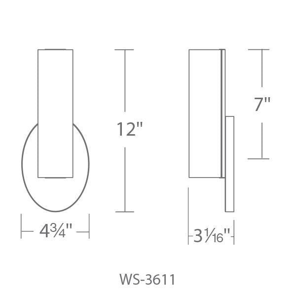 Loft LED Wall Sconce - Diagram