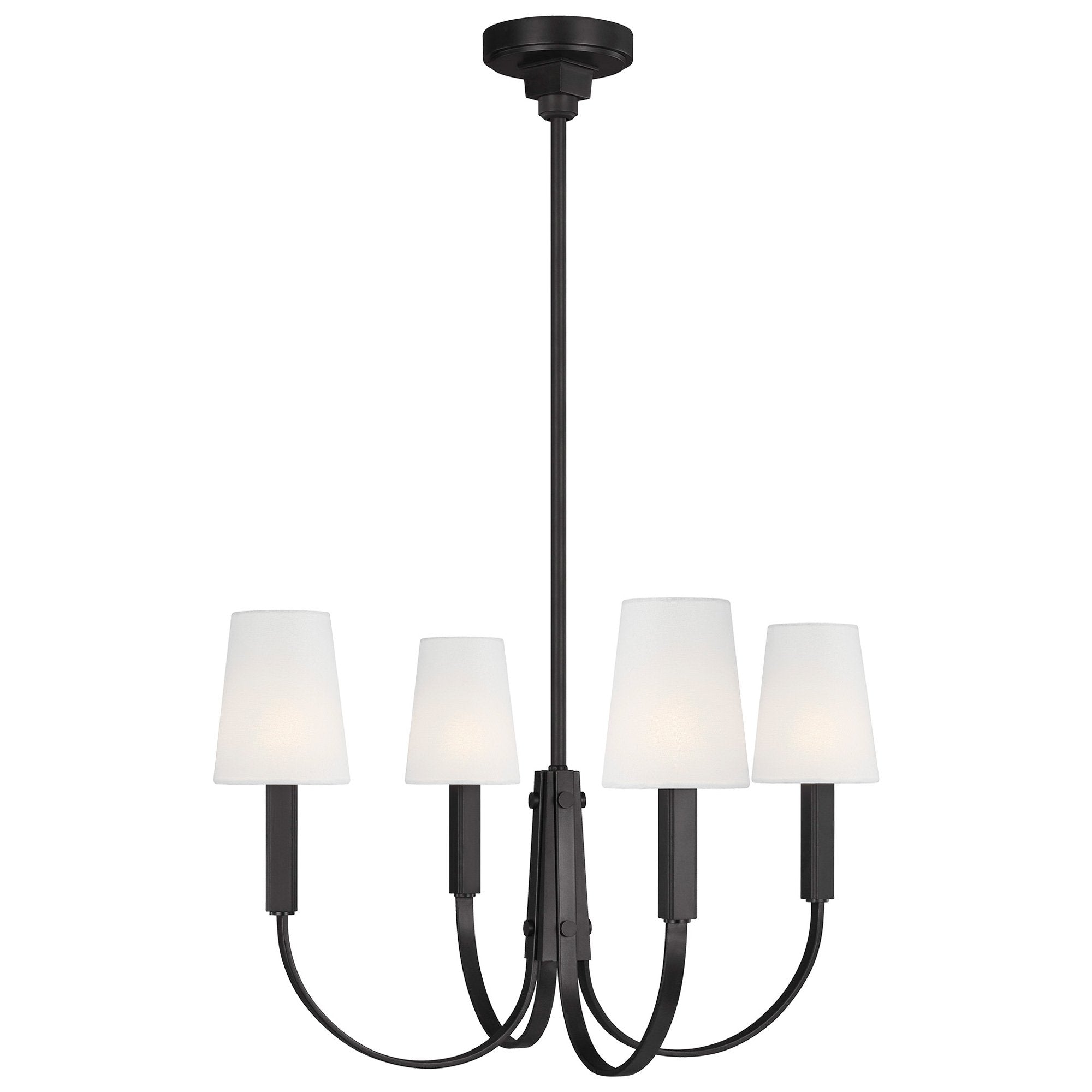 Logan Medium Chandelier - Aged Iron Finish