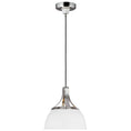 Load image into Gallery viewer, Logan Small Pendant - Polished Nickel/Matte White Finish
