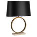 Logan Table Lamp - Aged Brass/Black Shade