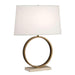 Logan Table Lamp - Aged Brass/White Shade