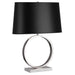 Logan Table Lamp - Polished Nickel/Black Shade