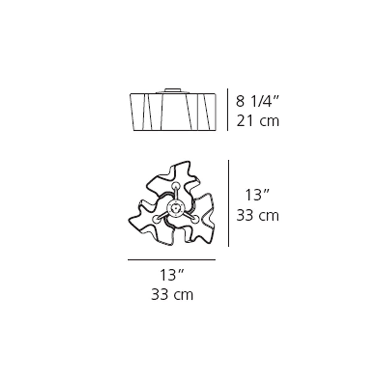 Logico Micro Triple Nested Semi-Flushmount - Diagram