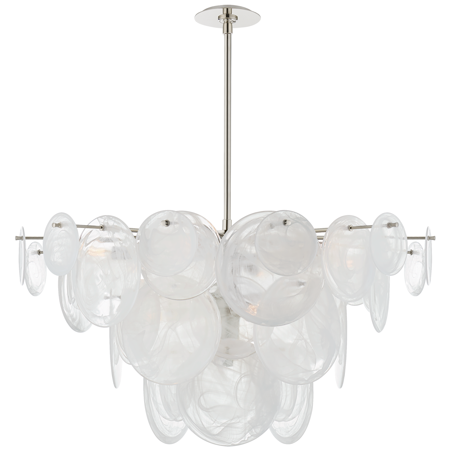 Loire Large Chandelier - Polished Nickel Finish