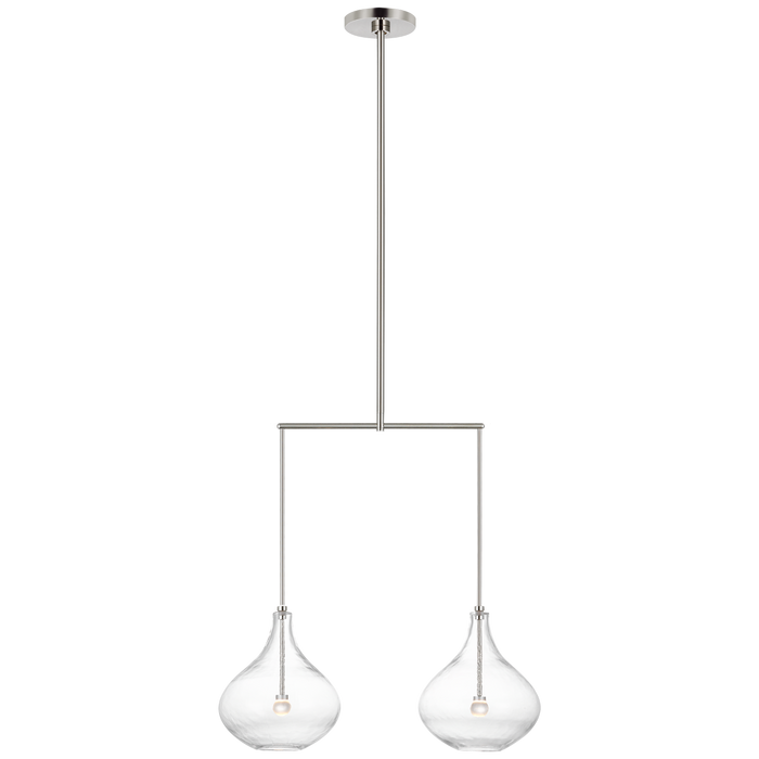 Lomme Small Linear Chandelier - Polished Nickel Finish