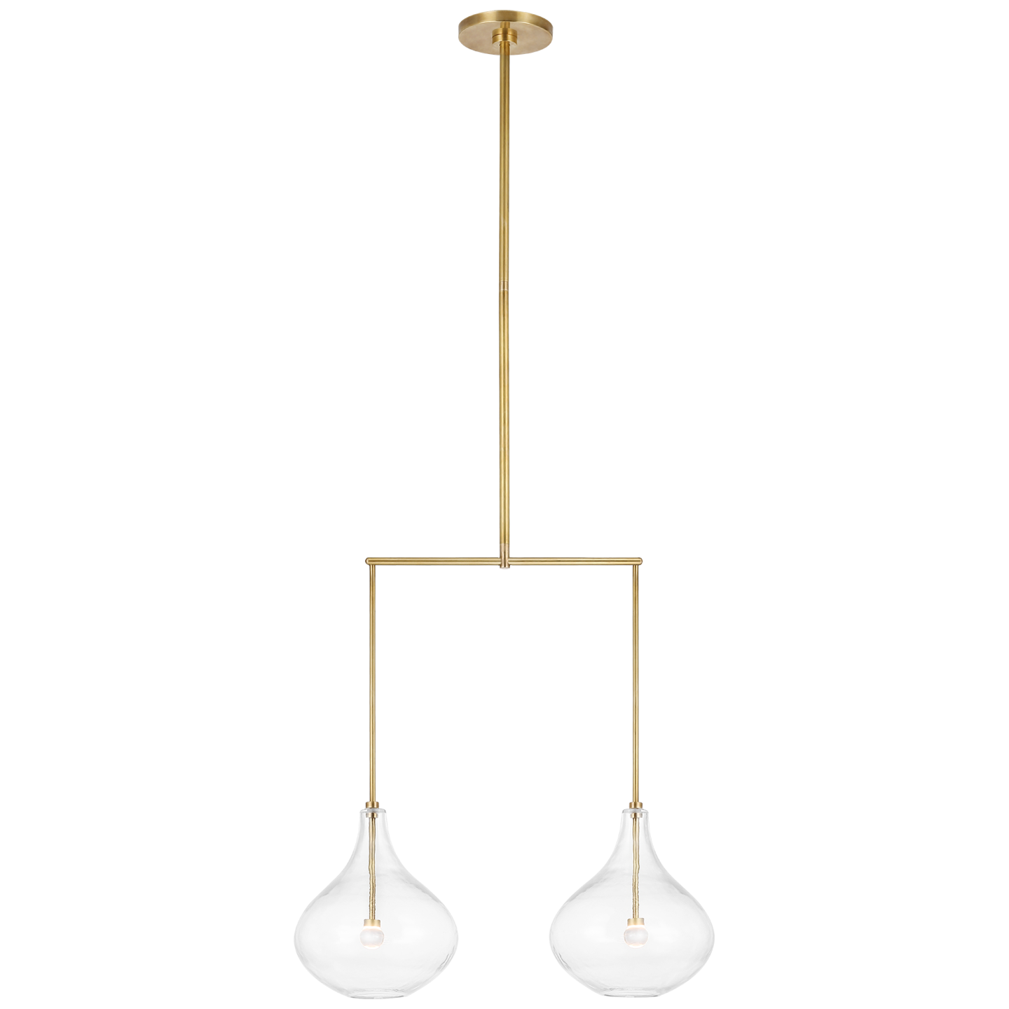 Lomme Small Linear Chandelier - Soft Brass Finish