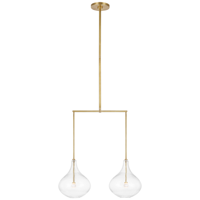 Lomme Small Linear Chandelier - Soft Brass Finish