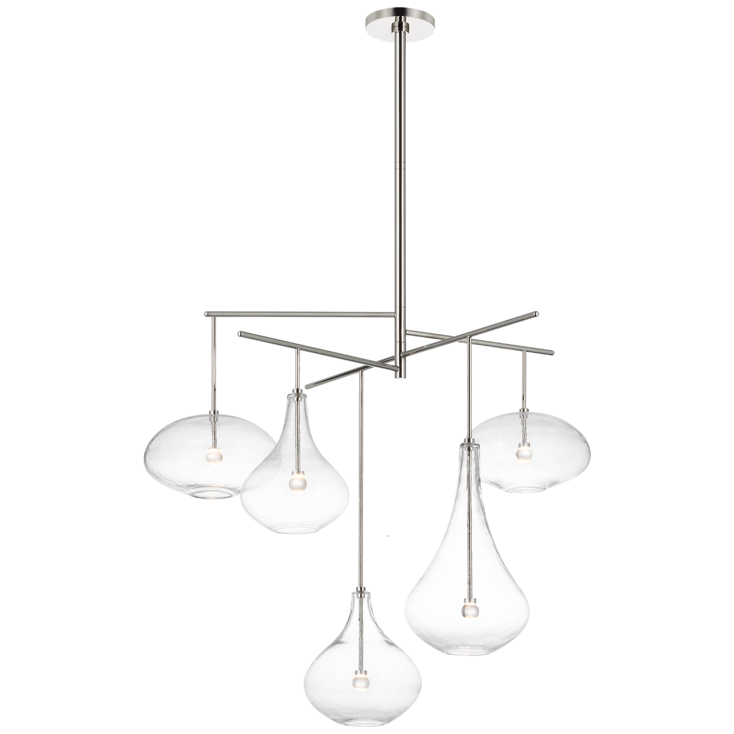 Lomme XL Chandelier - Polished Nickel Finish