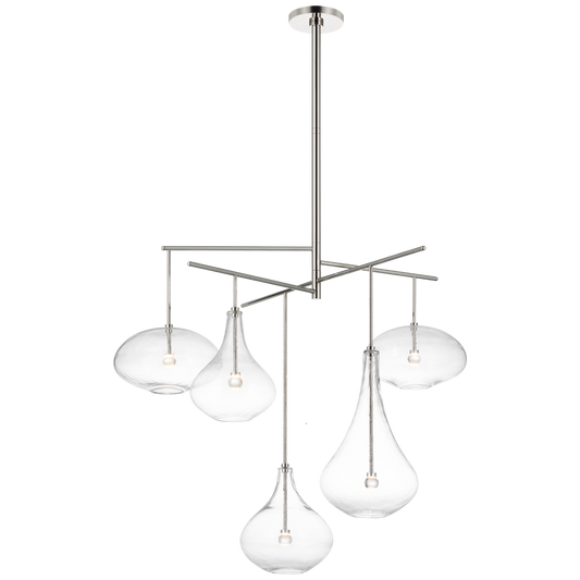 Lomme XL Chandelier - Polished Nickel Finish