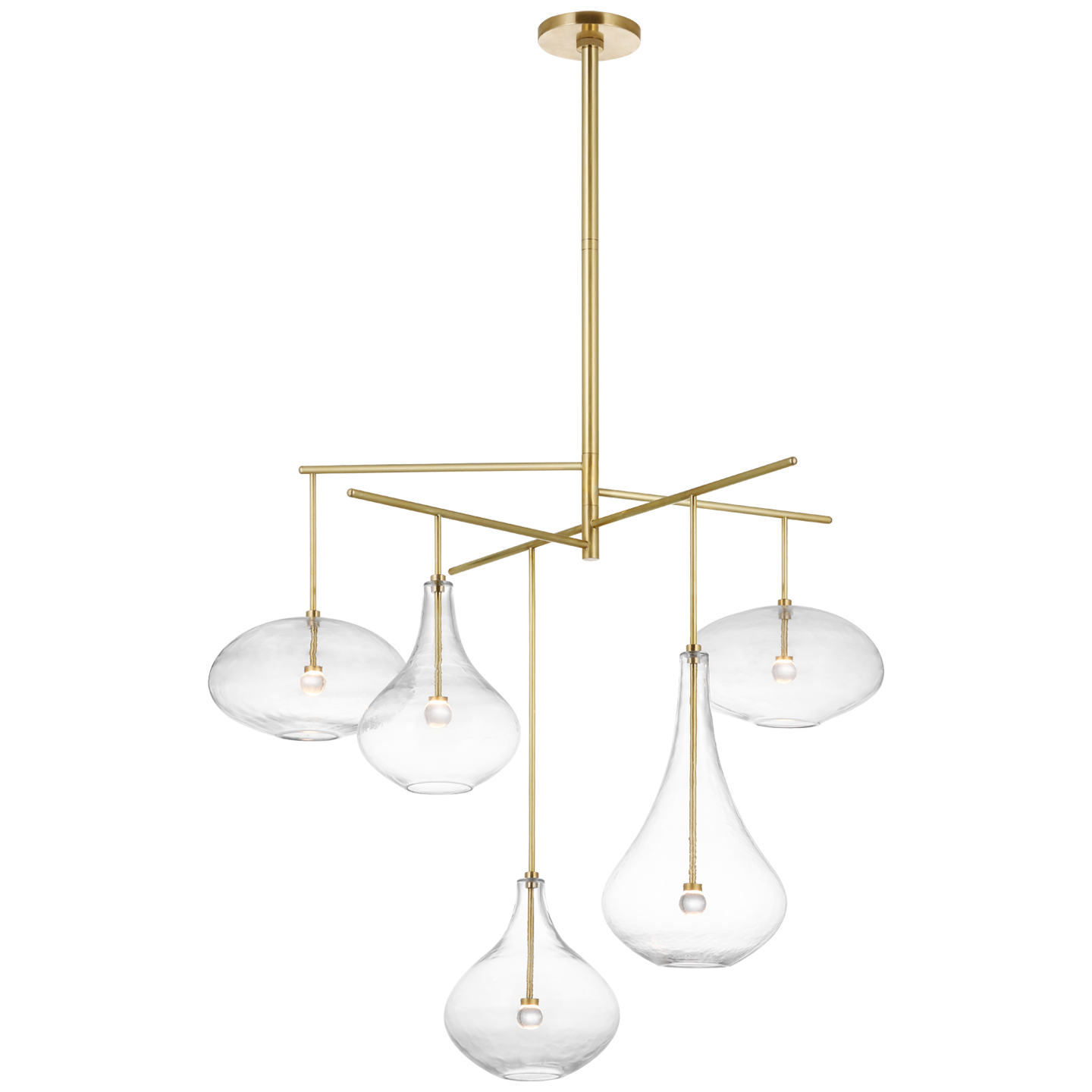 Lomme XL Chandelier - Soft Brass Finish