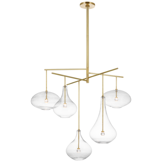 Lomme XL Chandelier - Soft Brass Finish