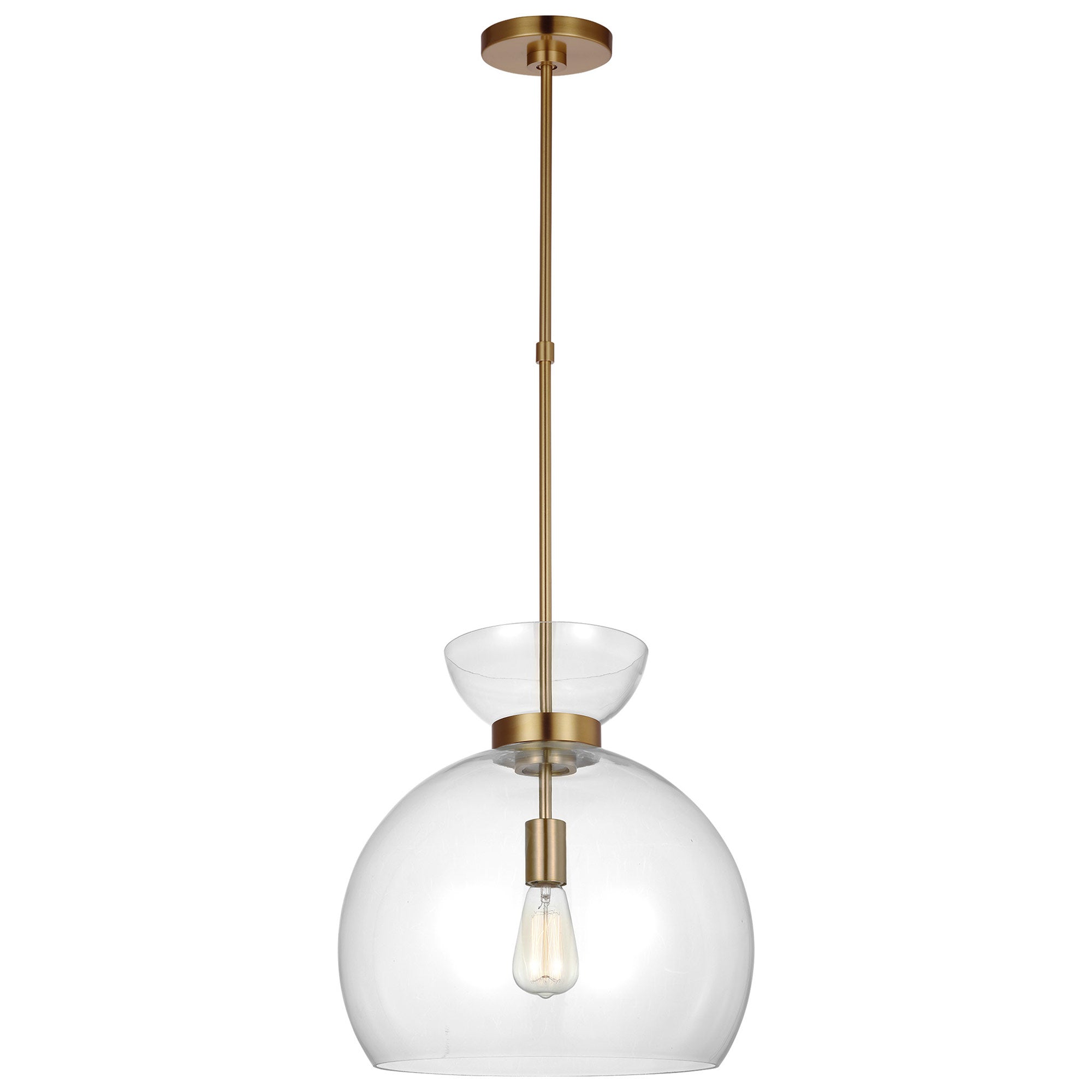 Londyn Round Pendant - Burnished Brass