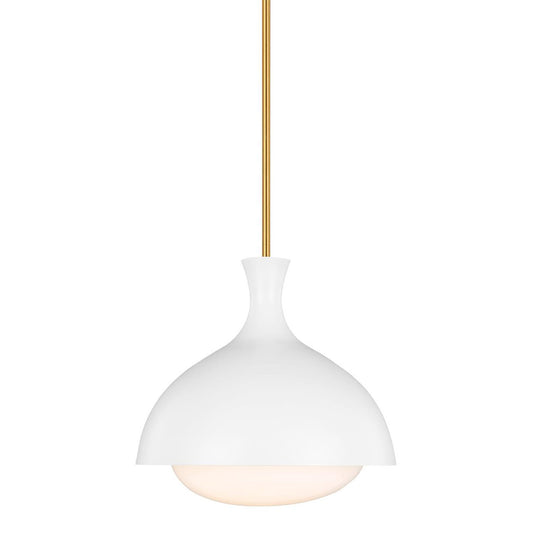 Lucerne Medium Pendant - Matte White Finish